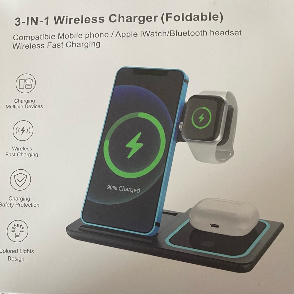 3 in 1 Wireless Charger (Foldable)